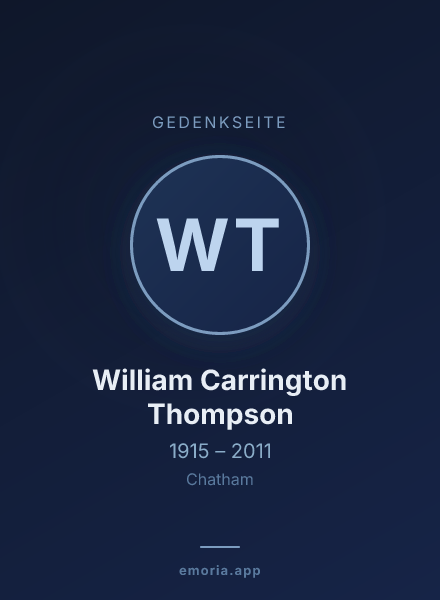 Gedenkportrait von William Carrington Thompson