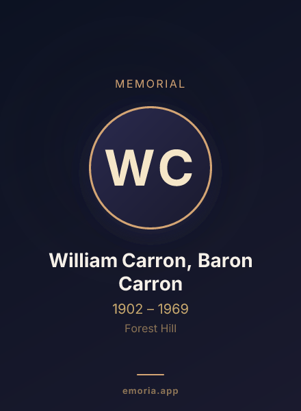 Memorial portrait of William Carron, Baron Carron