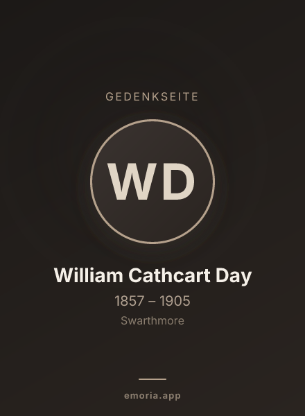 Gedenkportrait von William Cathcart Day