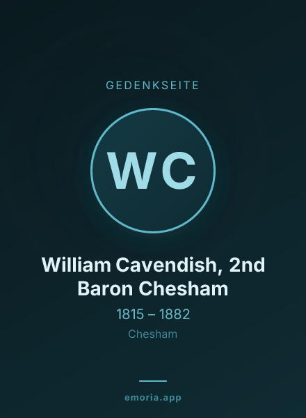 Gedenkportrait von William Cavendish, 2nd Baron Chesham