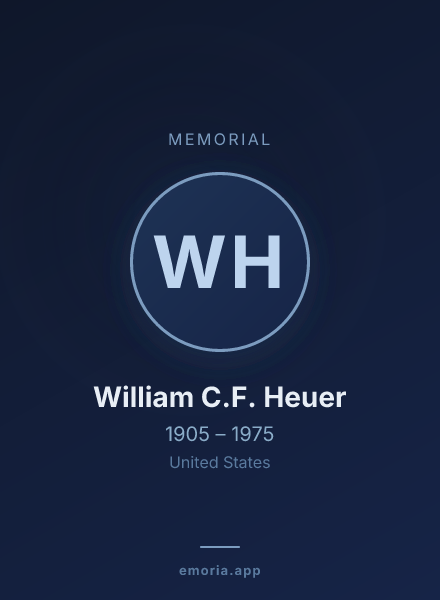 Memorial portrait of William C.F. Heuer