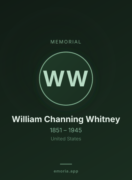 Memorial portrait of William Channing Whitney