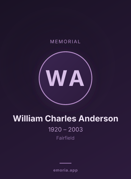 Memorial portrait of William Charles Anderson