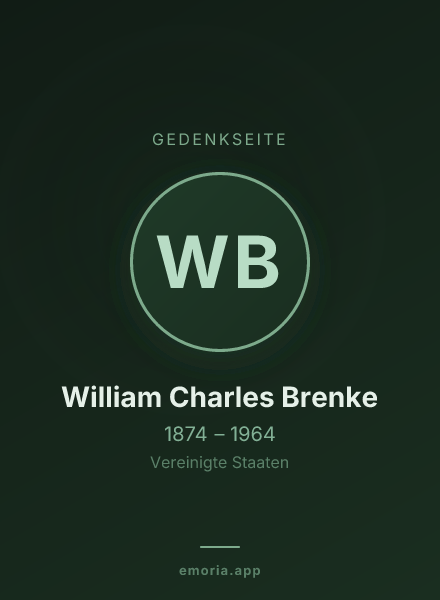 Gedenkportrait von William Charles Brenke