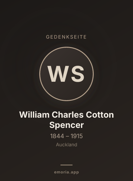 Gedenkportrait von William Charles Cotton Spencer