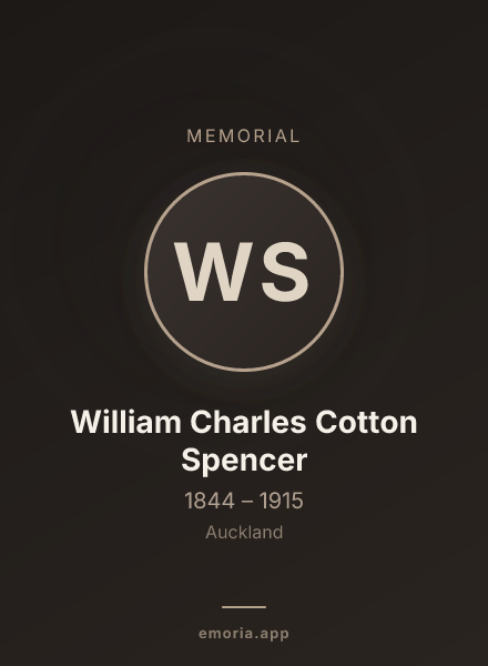 Memorial portrait of William Charles Cotton Spencer