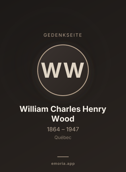 Gedenkportrait von William Charles Henry Wood