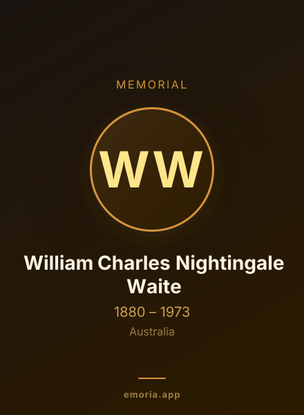 Memorial portrait of William Charles Nightingale Waite