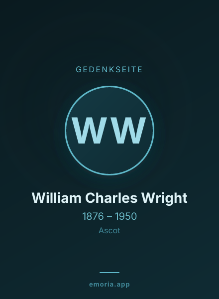 Gedenkportrait von William Charles Wright