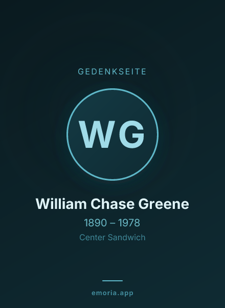 Gedenkportrait von William Chase Greene