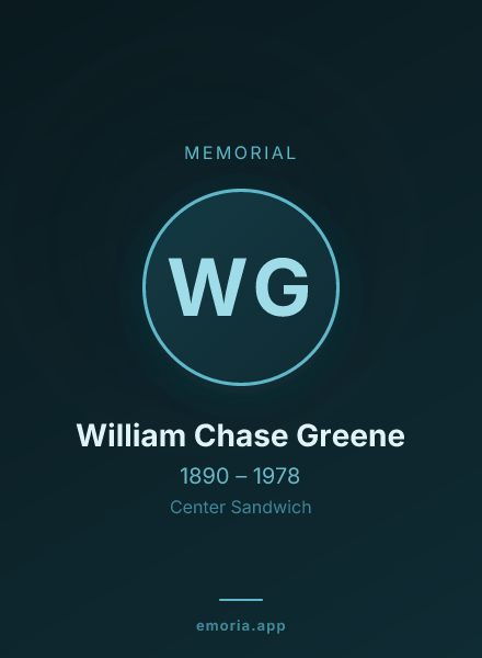 Memorial portrait of William Chase Greene
