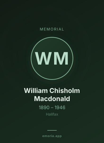 Memorial portrait of William Chisholm Macdonald