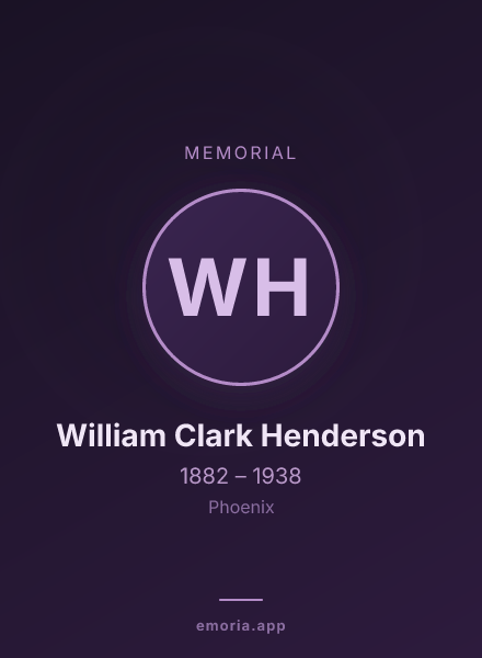 Memorial portrait of William Clark Henderson