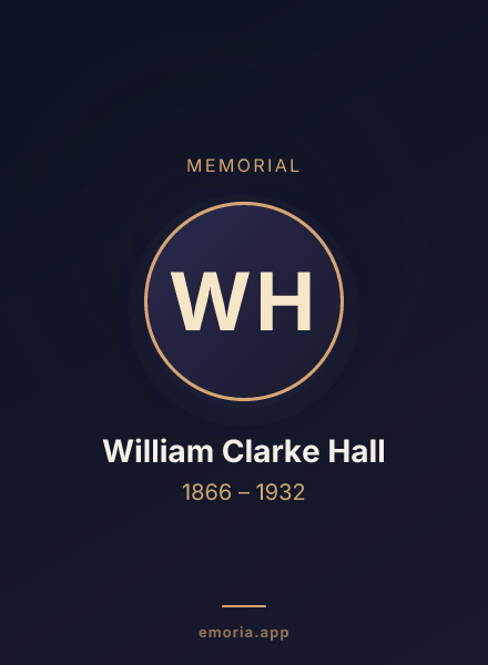 Memorial portrait of William Clarke Hall