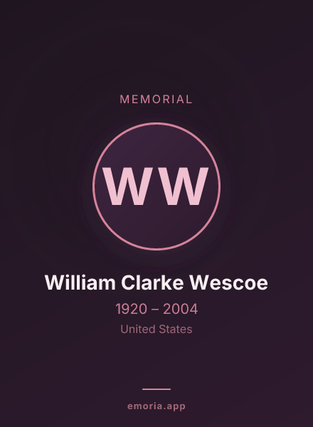 Memorial portrait of William Clarke Wescoe