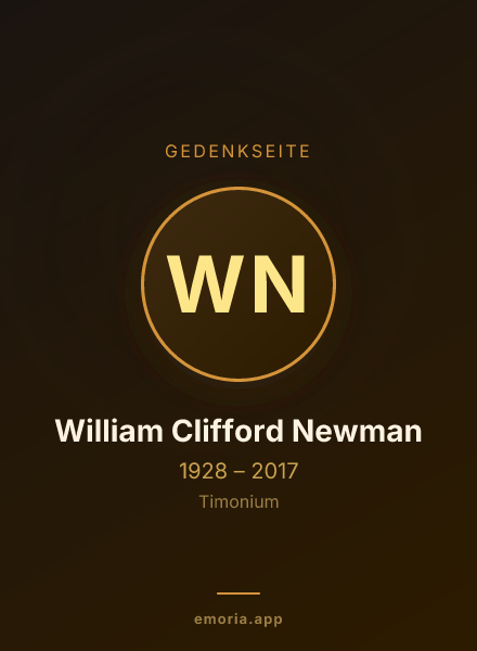 Gedenkportrait von William Clifford Newman