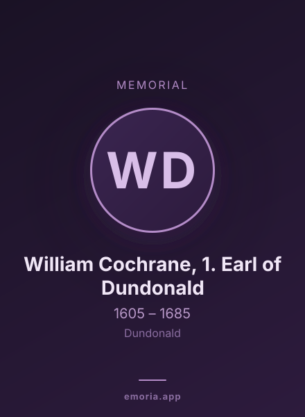 Memorial portrait of William Cochrane, 1. Earl of Dundonald