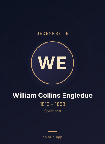 Gedenkportrait von William Collins Engledue