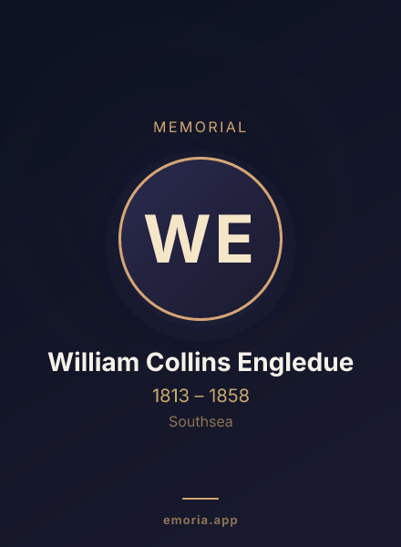 Memorial portrait of William Collins Engledue