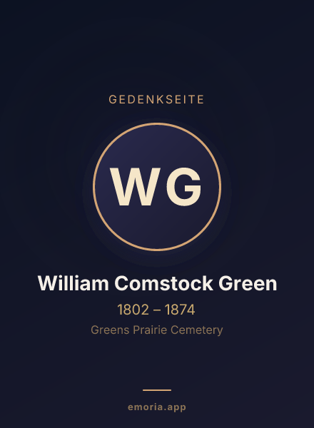 Gedenkportrait von William Comstock Green