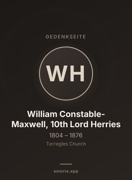 Gedenkportrait von William Constable-Maxwell, 10th Lord Herries