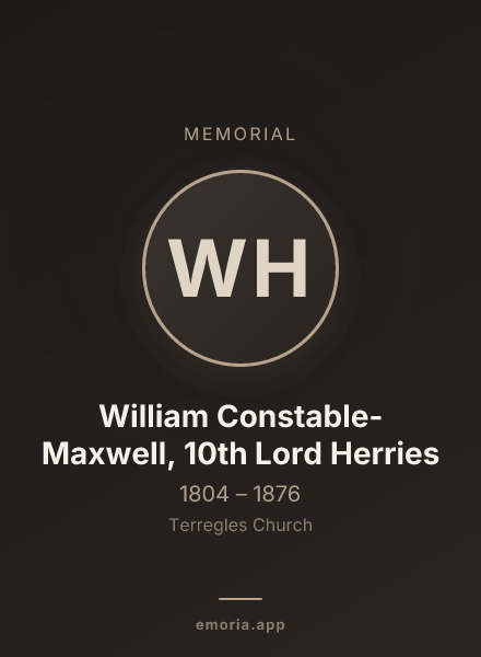 Memorial portrait of William Constable-Maxwell, 10th Lord Herries