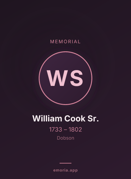 Memorial portrait of William Cook Sr.