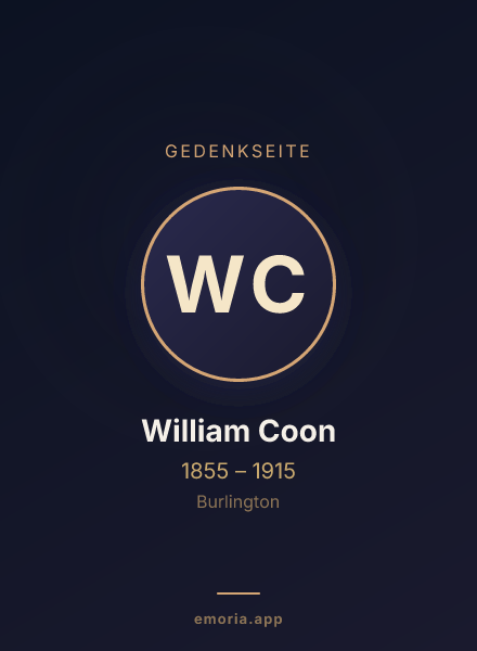 Gedenkportrait von William Coon