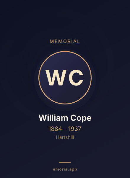 Memorial portrait of William Cope