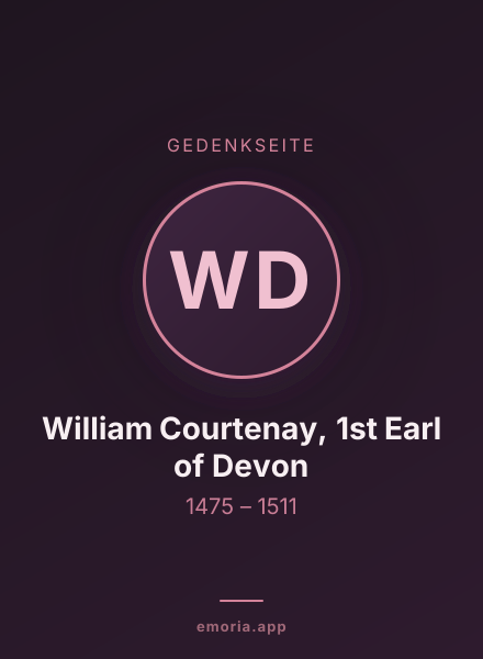 Gedenkportrait von William Courtenay, 1st Earl of Devon