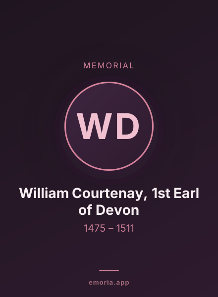 Memorial portrait of William Courtenay, 1st Earl of Devon