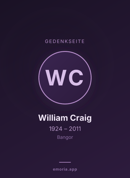 Gedenkportrait von William Craig