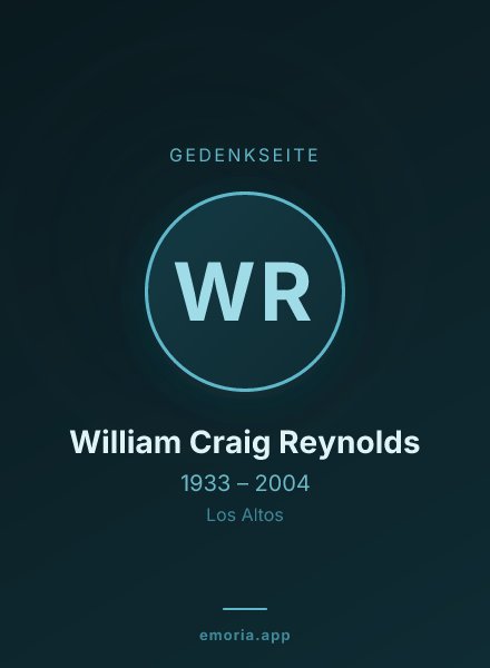 Gedenkportrait von William Craig Reynolds