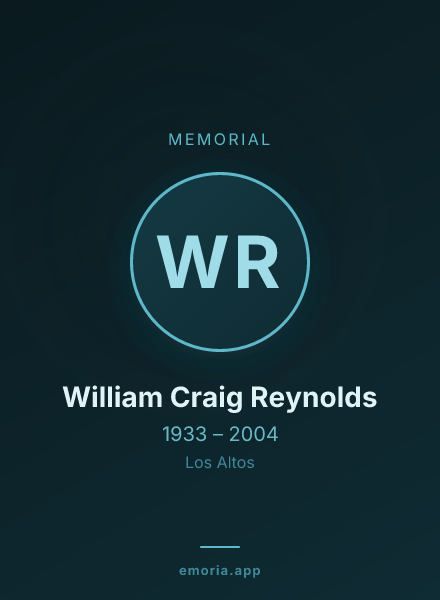 Memorial portrait of William Craig Reynolds