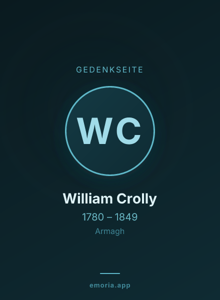 Gedenkportrait von William Crolly