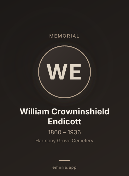 Memorial portrait of William Crowninshield Endicott