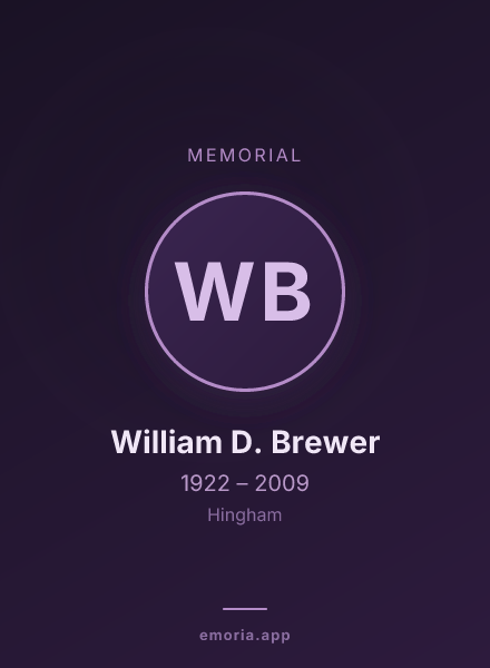 Memorial portrait of William D. Brewer