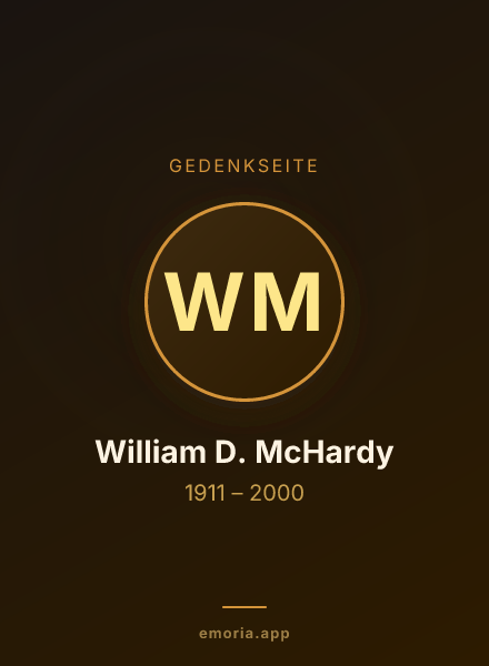 Gedenkportrait von William D. McHardy