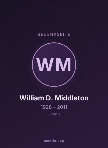 Gedenkportrait von William D. Middleton