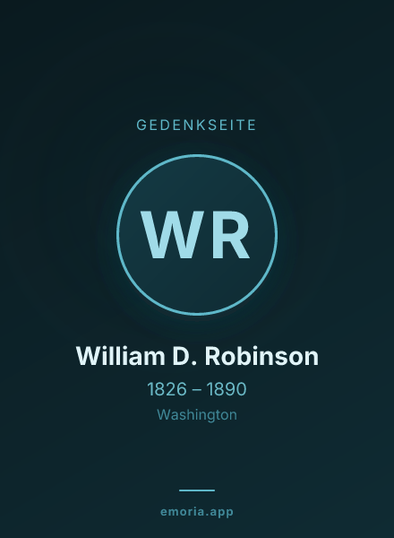 Gedenkportrait von William D. Robinson