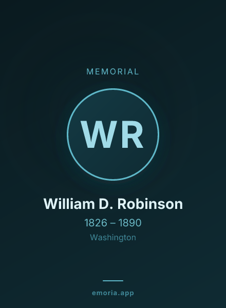 Memorial portrait of William D. Robinson