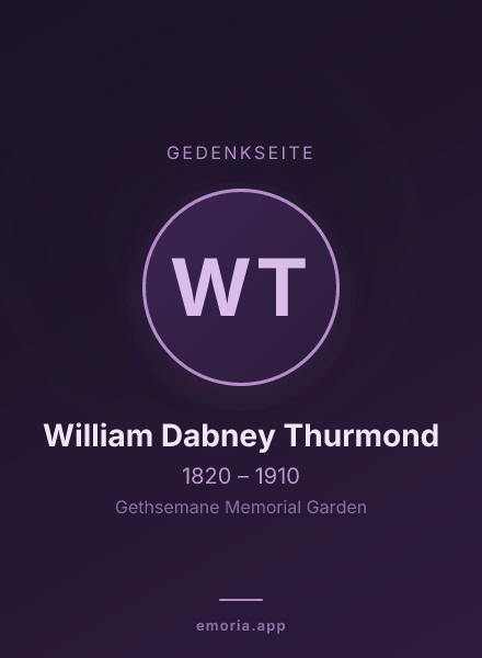 Gedenkportrait von William Dabney Thurmond