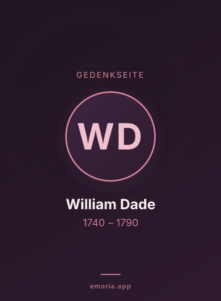 Gedenkportrait von William Dade