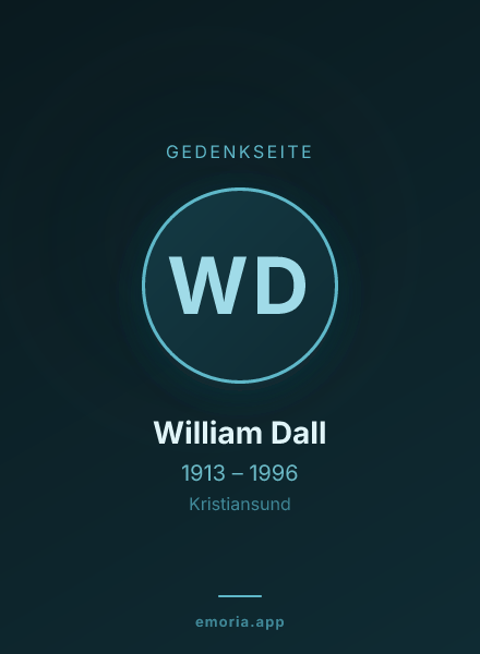 Gedenkportrait von William Dall