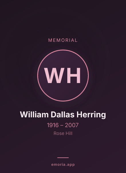 Memorial portrait of William Dallas Herring