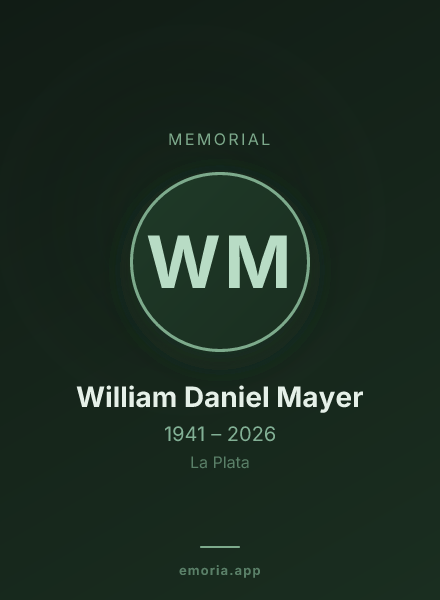 Memorial portrait of William Daniel Mayer