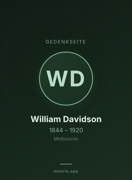 Gedenkportrait von William Davidson