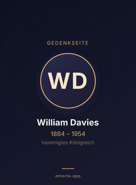 Gedenkportrait von William Davies