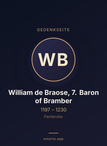 Gedenkportrait von William de Braose, 7. Baron of Bramber
