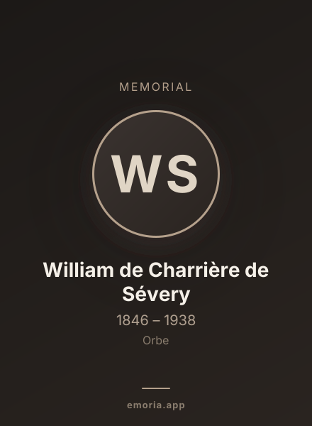 Memorial portrait of William de Charrière de Sévery